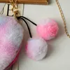 Korean Version Plush Heart-shaped Peach Heart Bag with Single Shoulder Diagonal Strap Plush Portable Chain Mesh Red Women's Bag 230915