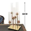 Castiçais 10 pcs Gold Metal Centerpieces Melhor Qualidade Titular Peça Central Candelabros para Decoração de Festa de Casamento