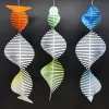 Sublimation Wind Spinner white blank metal wind bell double side transfer Aluminum Ornament blank DIY Halloween Christmas Decoration gift 3styles I0928