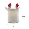 5pcs Storage Bags Sublimation DIY White Blank Linen Rabbit Ears Bucket Shaped Handbag Mix Color