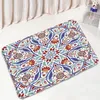 Badmattor Mandala Flower Mat Non-Slip Bohemian Ethnic Style Absorberande sovrumsmatt