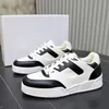 Sneaker CT-07 Men Low Top White Black Calfskin Leather Skateboard Sports Shoes White Black Gray Blue Fabric Lining Circular Designer Sneakers