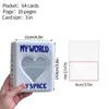 Annan heminredning 64 fickor Mini Po Album Heart Transparent Pocard Holder Mini Po Album Storage Collect Book Name Card Album från PO 230928