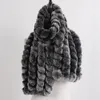 Scarves Brand Knitted Fashion Lady Real Rex Rabbit Fur Scarf Women Winter Warm Natural Long Style Neckerchief 230927