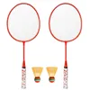 Badminton Rackets 1 Pair Of Fluorescent Color Racket H6508 With 2 Balls For Children Outdoor Sport Game 230927