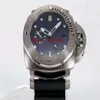 ZF Factory SUBMERSÍVEL Mens Relógios pam371 Relógio de pulso de titânio Relógio esportivo luminoso Relógios de safira à prova d'água p9001 Automático Me299u