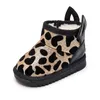 Boots Girl Boot Bling Leopard Snow Boot Cute Ears Toddler Child Shoe For Boy Winter Warm Ankle Boot Plush Winter Shoe Botas Para 230927