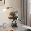 Lampes de table Lampe de baudroie Lampe de corps de poisson Bureau au sol Rétro Lumière E27 Fer forgé Vintage Intérieur Art Décor Lighting243l