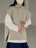 Women's Hoodies Sweatshirts Autumn and Winter Casual Solid Sleeveless Loose Hooded Sweatshirt 230927