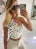 Damen Tanks SLTNX Weiblich Lässig Mit Blumen Rückenfrei Sexy Korsett Top Mode Polka Dot Frauen Crop Sommer Chic Tube