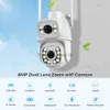 CCTV-lens ABUNTU 8MP 4K WIFI-camera Buiten Dubbel scherm Dubbele lens PTZ IP-camera Nachtzicht CCTV-bewakingscamera Auto Tracking ICSEE YQ230928