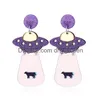 Boucles d'oreilles bâton pour femmes, charme de mode exagéré Hip Hop filles cadeau mignon Alien Ufo soucoupeman fête amusante goutte d'oreille goutte livraison Smtmf