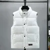 Heren Vesten 2023 Dikke Warme Vest Herfst Winter Katoen Gewatteerde Mouwloze Jas Mannen Casual Stand Kraag Oversized Vest Mannelijke 230927