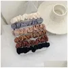 Hair Accessories Scrunchie Hairbands Tie Women For Satin Scrunchies Stretch Ponytail Holders Handmade Drop Delivery Products Dhmax