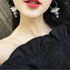 Hoop Ohrringe 2023 Trendy Retro Kristall Blume Für Frauen Koreanischen Stil Lange Quaste Hängen Schmuck Valentinstag Geschenk