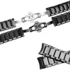 Watch Bands Pear ceramic watch chain 22mm 24mm black ceramic strap glossy and matting bracelet for AR1451242M