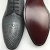 Dress Shoes Chue Deep Sea Pearl Fish Skin Men's Leather Soles Manual Fashion Trend Manufacturer Men