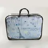 Saco peças acessórios impermeável transparente armazenamento de viagem portátil zíper bolsa reutilizável organizador tote dobrável colcha roupas totebag 230927