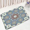 Badmattor Mandala Flower Mat Non-Slip Bohemian Ethnic Style Absorberande sovrumsmatt