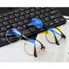 Sonnenbrille Vintage Metall Brille Runde Rahmen Computer Brille Büro HD Anti Strahlung Für Frauen Männer Mode Myopie Brillen