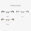 Óculos de sol 2023 meia moldura óculos de leitura homens negócios semi-rimless metal óculos ópticos presbiopia eyewear 1.0 1.5 2.0 2.5 3.0