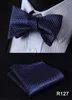 Lenços verificar seda jacquard tecido homens borboleta auto laço bowtie bolso quadrado lenço lenço terno conjunto # rc1