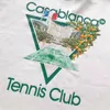 Herrtröjor tröjor byxor tennisklubb casablanca män kvinnor toppkvalitet Terry crewneck casa hoodie 230928