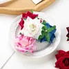 Decorações de natal flores artificiais para scrapbook natal decoração de casa casamento jardim rosa arco seda atacado caixa de doces