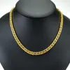 Collier ras du cou en acier inoxydable, chaîne jaune, classique, boucle à homard, largeur 5mm