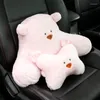 Pillow Car Headrests Neck Protection Pillows Female Creative Cartoon Cute Plush Seats Bear Waist