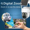 CCTV obiektyw Jleeok 5MP 4G Outdoor Solar Camera Wbudowana akumulator PIR Motion Detekcja Bezpieczeństwo PTZ Kamera Wi-Fi V380 Pro YQ230928