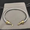 DY gedraaide armband klassieke luxe armbanden ontwerper voor vrouwen mode-sieraden goud zilver Parel kruis diamant hip hot sieraden feest huwelijkscadeau groothandel