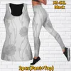 Damen-Leggings, Yoga-Set, elegant, 3D-gedruckt, Persia Hollow, Tank-Top, Trainingsstrumpfhose, Fitness, Fitnessstudio, Laufen, XS-8XL