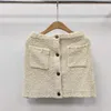 Women's Sweaters designer 23ss Triangle Label Sweater Autumn and Winter New Round Neck Cardigan Long Sleeve Knitted Set T2T0