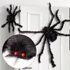 Andra evenemangsfestleveranser Halloween Spider Decor Decoration Realistic Super Plush Scary Indoor Home Scream Outdoor Garden Yard 230921