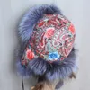 Beanieskull Caps Winter Fur Hat For Women With Ear Real Russian Bomber Hats Bonhnets Trapper Cap Camo Wholesale 230927