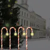 クリスマスの装飾8PCS屋外クリスマスデコレーションソーラーキャンディケインライト防水鉛庭園芝生ライトクリスマス年の装飾230927