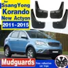 Para ssangyong korando novo actyon c200 2011-2015 carro mudflaps fender lama guarda respingo flaps para-lamas acessórios 2012 2013 20142661