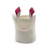 5pcs Storage Bags Sublimation DIY White Blank Linen Rabbit Ears Bucket Shaped Handbag Mix Color