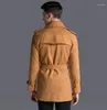 Men's Trench Coats 2023 Autumn Winter Designer Retro Loose Mens Man Long Coat Men Clothes Slim Fit Overcoat Sleeve S - 6XL