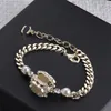 Pulsera de lujo CH para mujer, pulsera de cadena de diseñador, letra de perla, joyería de marca de moda, adornos para niñas, accesorios de boda, Braccialetto