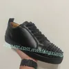 Designer Rode bodems Platform Vrijetijdsschoenen Loafers Klinknagels Kalfsleer suède schoenen met lage studs Heren Dames Platte schoenen Mode Sneakers Outdoor schoenen Trainers