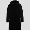 Men's Fur Faux Fur Mid Length Faux Fur Coat Men's Winter Thick Warm Long Sleeve Slim Fur Collar Luxury Brands Jackets Black Fur Coat 230927
