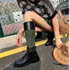 Buty Chelsea Motorcycle-Knee Women Boots Chunky Fashion Warm Snow Women Buty damskie platforma obcasy