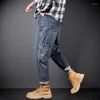 Men's Jeans Plus Size Harem Men Stretched Denim Pants Streetwear Black Joggers Casual Baggy Trousers Hip Hop