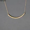 Kvinnor Tiny Necklace Street slog det enkla guldkedjan halsbandsmycken Dainty Female293r