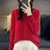 Women's Sweaters Smpevrg Woman's Sweater Winter Thick Casual Pullover Female Long Sleeve O-Neck Jumper Loose Large Size Woollen Knitted Tops