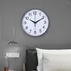 Wall Clocks Round Clock Simple Style High-precision Battery Operated Large Numerals Easy-to-Read Non-Ticking Quartz Decor