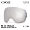 Oczoczowe okulary Copozz zastępcze gogle narciarskie soczewki do modelu 21101 anty-Fog UV400 Speryczne szklanki narciarskie Śnieżne okulary Obiektywne obiektywy tylko 230927