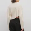 Pulls pour femmes VII 2023 Marque R Automne Hiver Femme Vêtements Asymétrique Minceur Demi-Col Haut En Tricot Pull Offres